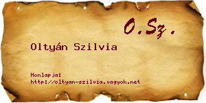 Oltyán Szilvia névjegykártya